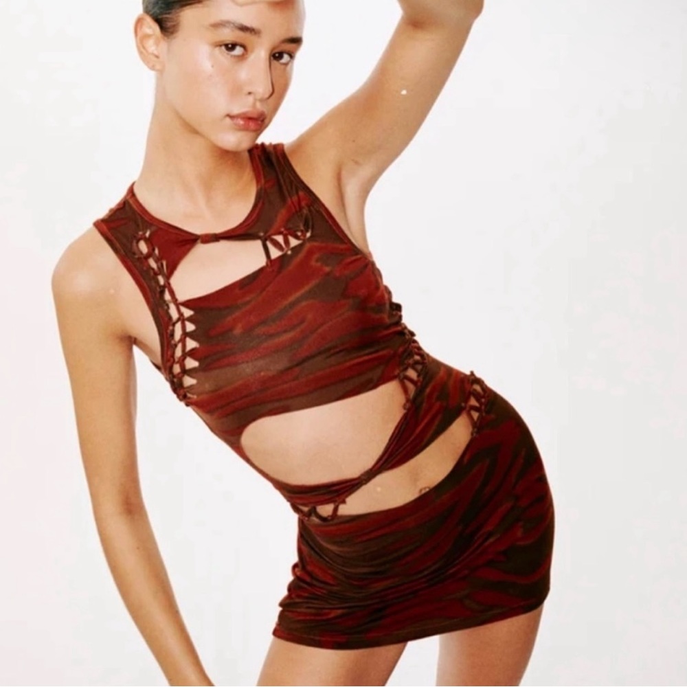 NWT with jean ophelia cut out mini dress size XS